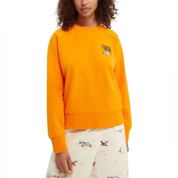 Scotch & Soda Tops - Scotch & Soda Graphic Organic Cotton-Blend Sweater, Size S